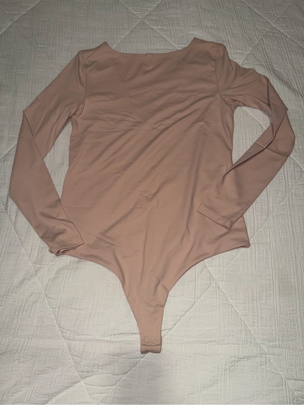 nuuds open back Long Sleeve Nude Bodysuit (Ribbon)